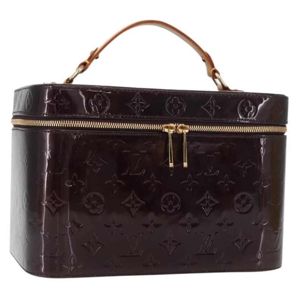 LOUIS VUITTON Monogram Vernis Vanity GM Amarante M93512 Auth ka927